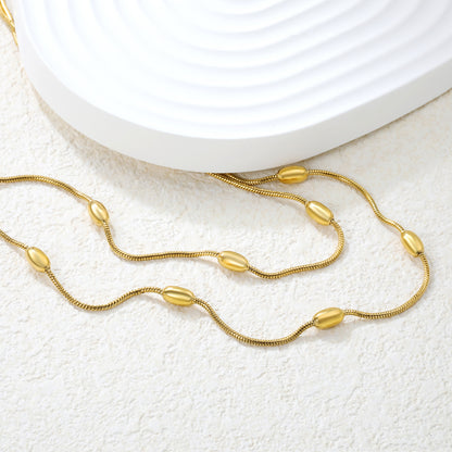 Minimalist 304L Stainless Steel Long Layered Necklace