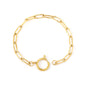 Wholesale Gold Chunky Oval Link Bracelet | Stainless Steel Adjustable Chain