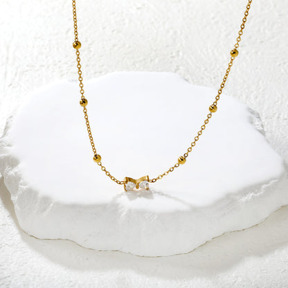 304L Stainless Steel Necklace Bow Knot Jewelry Factory Bulk Price