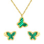 Wholesale 304L Stainless Steel Butterfly Necklace & Earrings Set