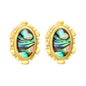 304L Stainless Steel Oval Shell Studs | Elegant Retro Gold Jewelry