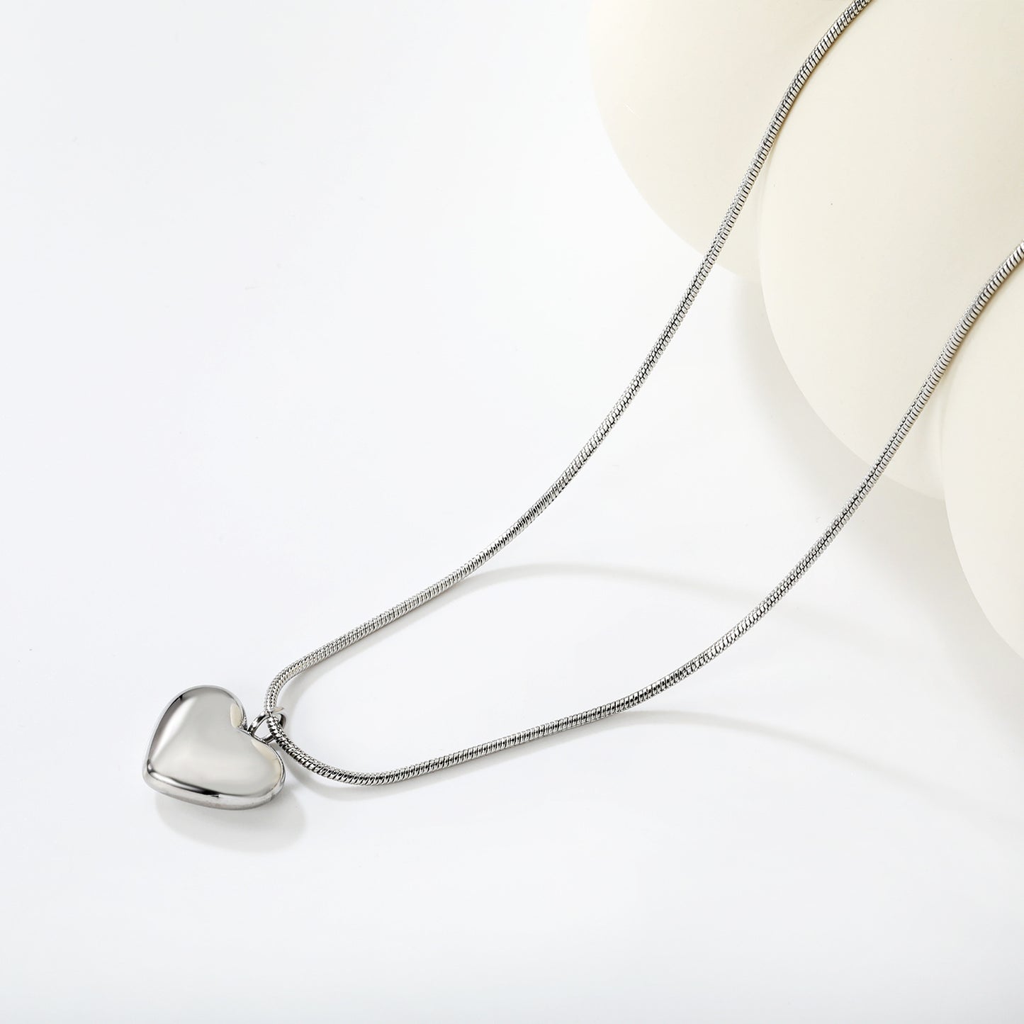 Wholesale 304L Stainless Steel Heart Necklace - 40+5cm Chain