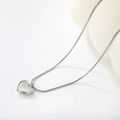 Wholesale 304L Stainless Steel Heart Necklace - 40+5cm Chain