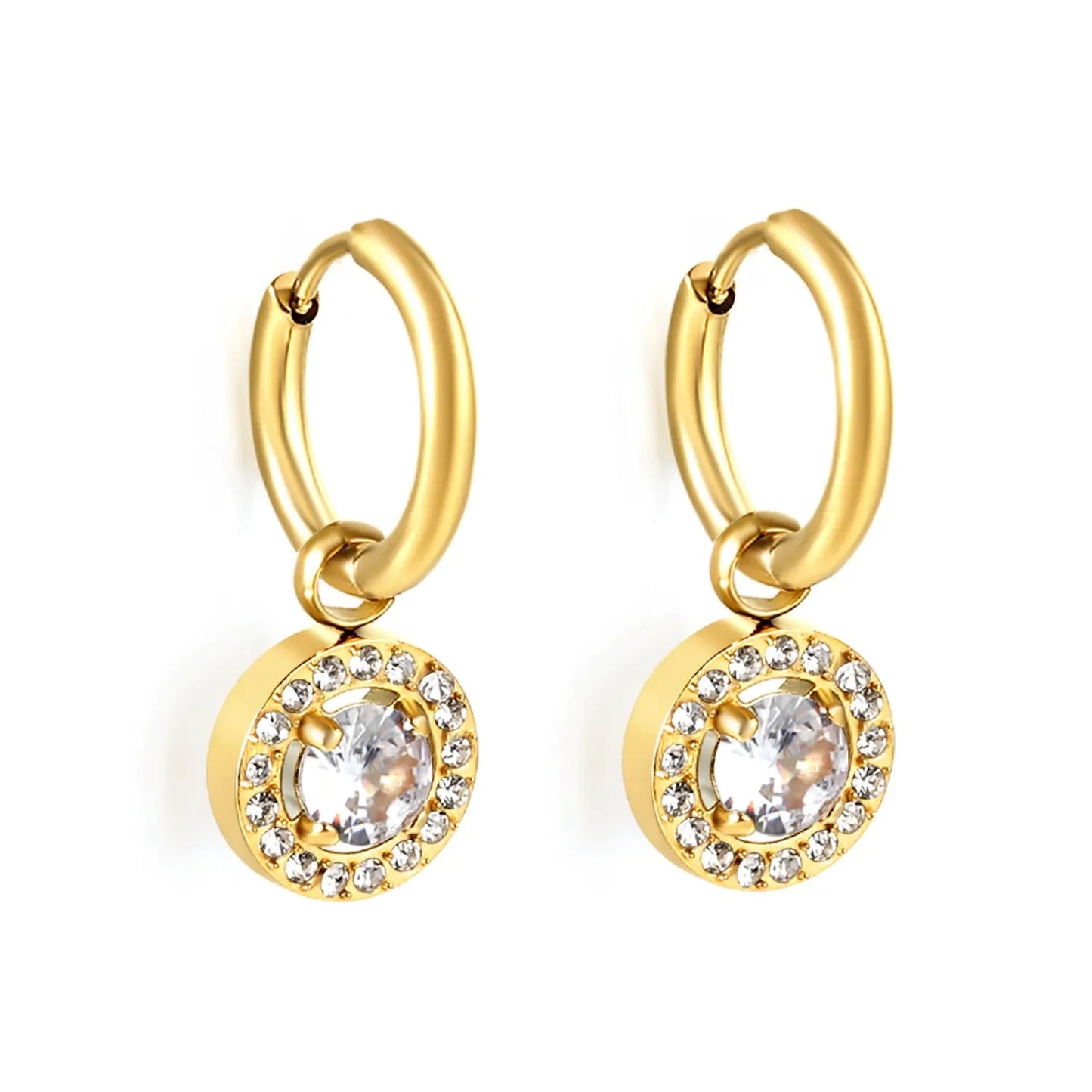 Hypoallergenic 304L Stainless Steel Zircon Earrings | Everyday Luxury
