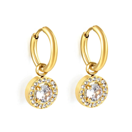 Hypoallergenic 304L Stainless Steel Zircon Earrings | Everyday Luxury
