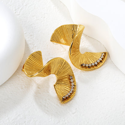 Wholesale Stainless Steel Statement Spiral Earrings | Retro Bulk