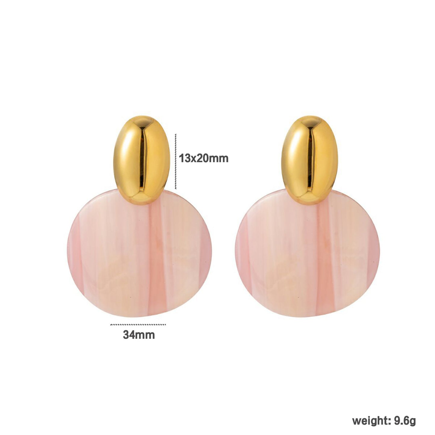 Minimalist Colorful Round Disc Earrings Stainless Steel Tarnish-Free