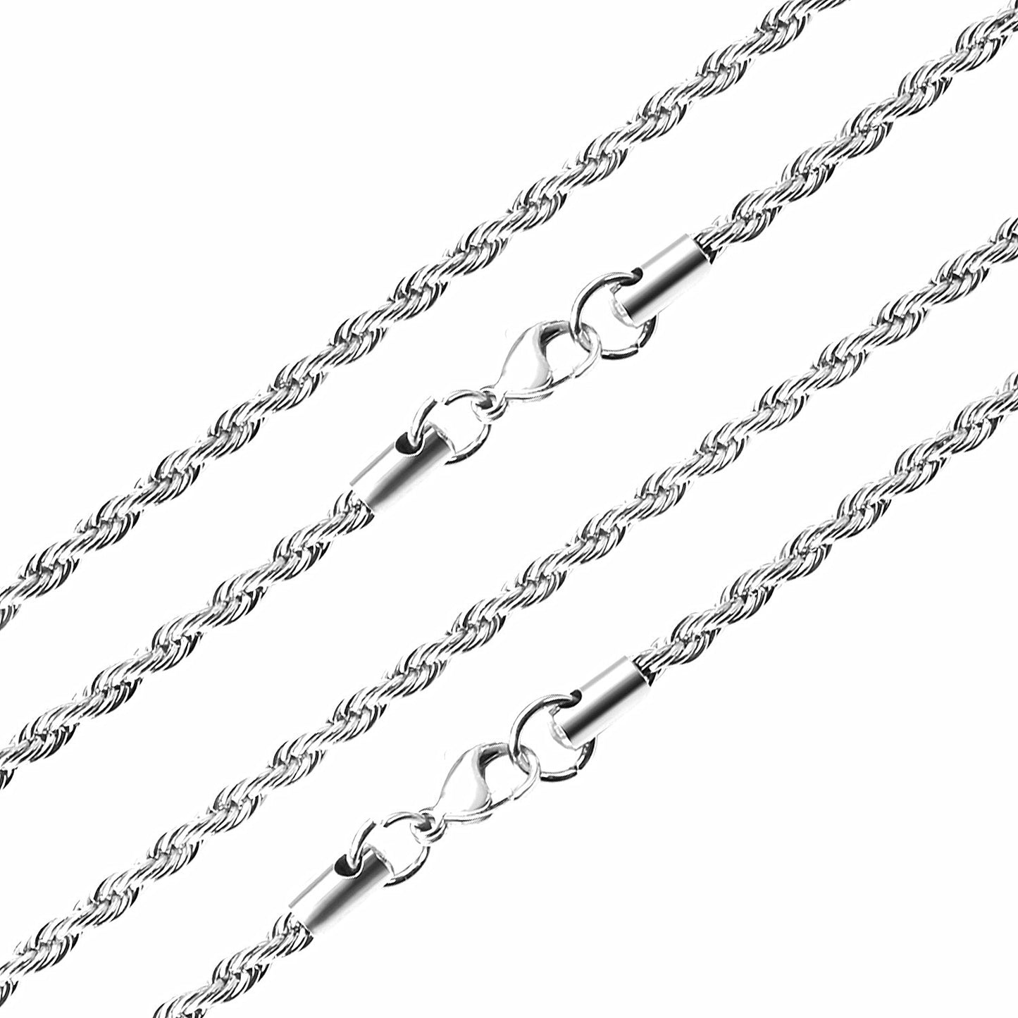 10pcs Silver - Tone Braided Chain Collection with Distinct Clasps