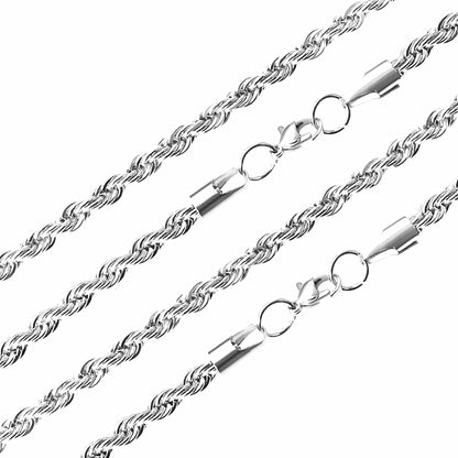 10pcs Silver - Tone Braided Chain Collection with Distinct Clasps