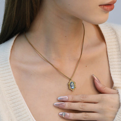 304L Stainless Steel Box Chain Abalone Necklace Factory