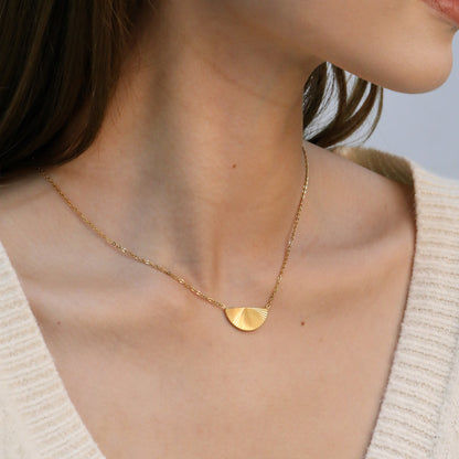 304L Stainless Steel Semicircle Pendant Necklace Bulk Price