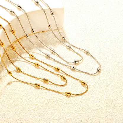 Minimalist 304L Stainless Steel Long Layered Necklace