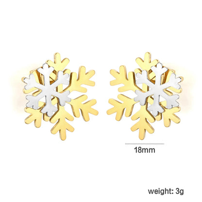 Bulk Stainless Steel Snowflake Earrings | Christmas Jewelry Supplier