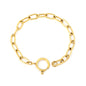 Wholesale Gold Chunky Oval Link Bracelet | Stainless Steel Adjustable Chain