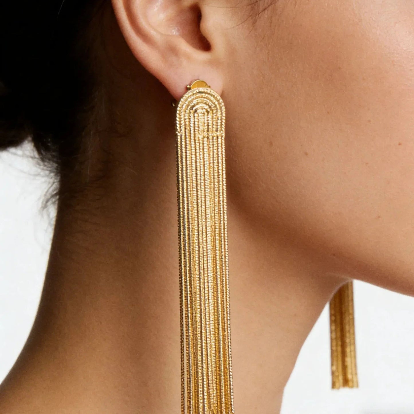 Wholesale Stainless Steel Tassel Earrings | 70mm Snake Chain Bulk