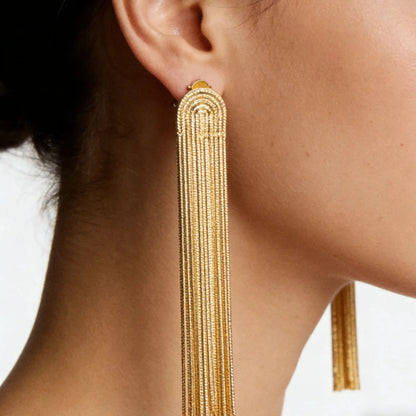 Wholesale Stainless Steel Tassel Earrings | 70mm Snake Chain Bulk
