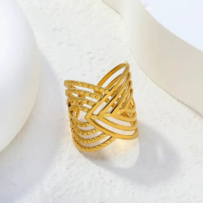 Ins Style 304L Stainless Steel Triangle Ring | Bold Geometric Statement