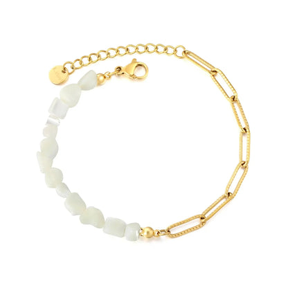 304L Stainless Steel Spliced Stone Bracelet Manufacturer Supply