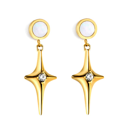 Bulk 18K Gold Star - spike Stud Earrings Modern Design
