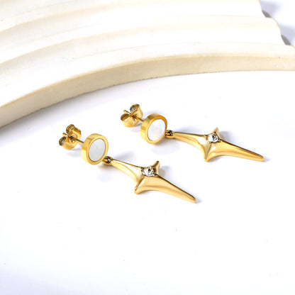 Bulk 18K Gold Star - spike Stud Earrings Modern Design