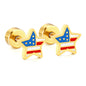 Wholesale 18K Gold Bow Stud Earrings Holiday Style