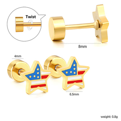 Wholesale 18K Gold Bow Stud Earrings Holiday Style