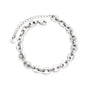 Bulk Stainless Steel Modern Linked Pig Nose Heart Tag Bracelet