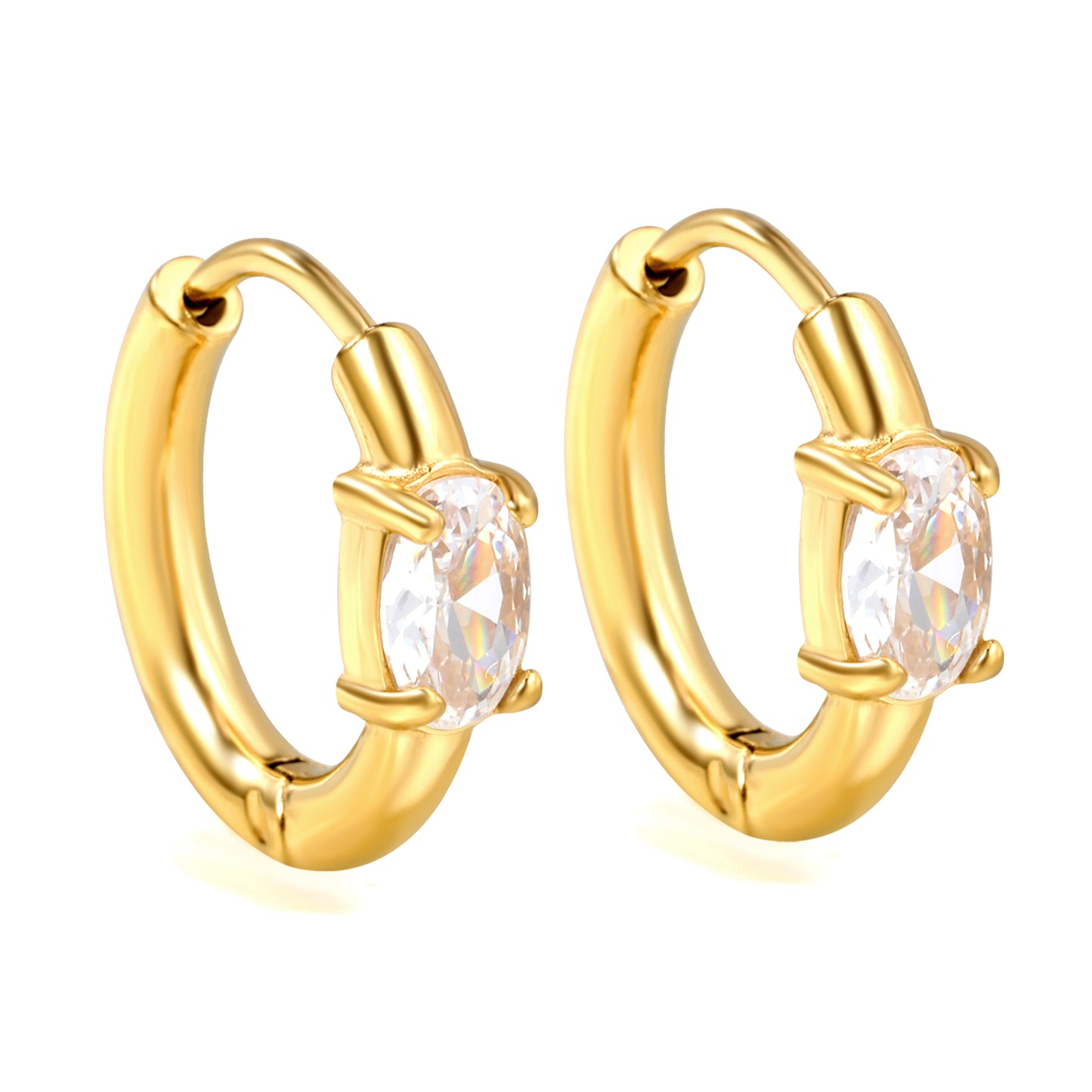 Wholesale 18K Gold O Shaped Earrings Cute Love Design Hypoallergenic