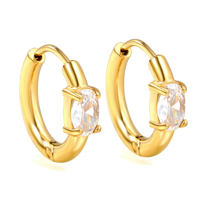 Wholesale 18K Gold O Shaped Earrings Cute Love Design Hypoallergenic