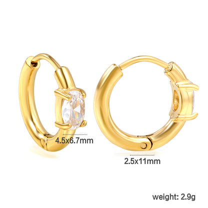 Wholesale 18K Gold O Shaped Earrings Cute Love Design Hypoallergenic