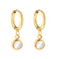 Wholesale 18K Gold Round Shell Hoop Earrings Simple Elegance