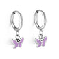 Wholesale 18K Gold Blue Butterfly Hoop Earrings Exquisite Design