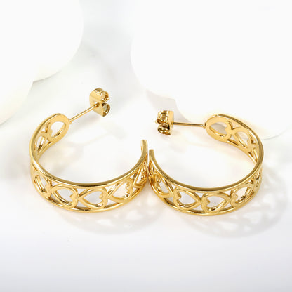 Wholesale Shiny Curved Gold Hoop Earrings for Jewelry Vendors