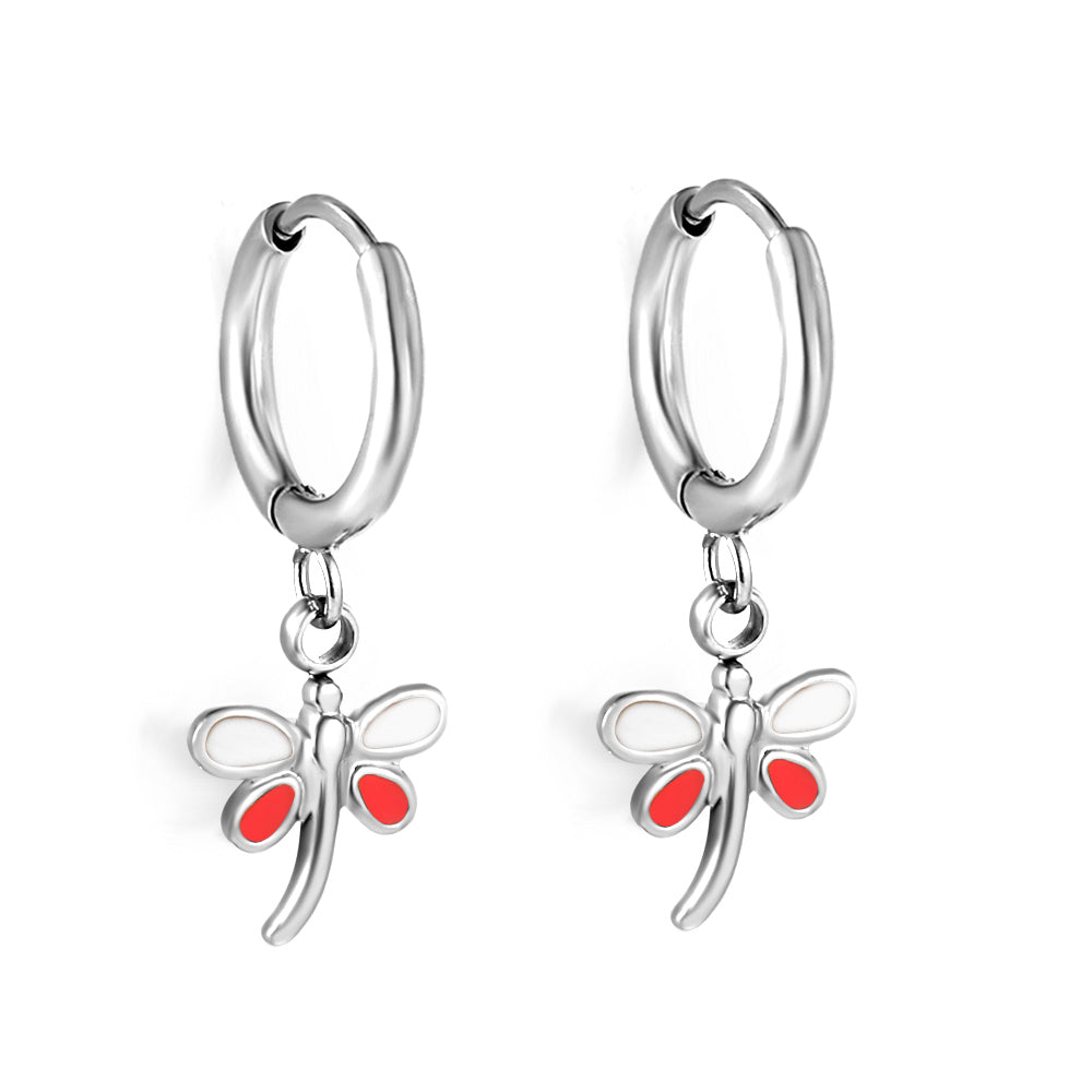 Wholesale 18K Gold Dragonfly Hoop Earrings Chic Style