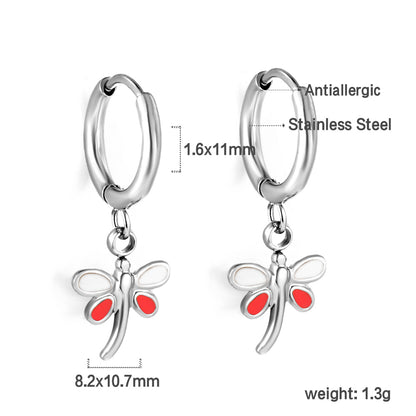 Wholesale 18K Gold Dragonfly Hoop Earrings Chic Style