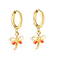 Wholesale 18K Gold Dragonfly Hoop Earrings Chic Style