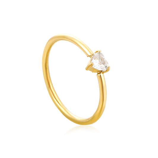 Wholesale Stainless Steel Classic Round Diamond Ring
