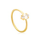 Bulk 18K Gold Plated Luxe Square Diamond Ring