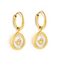 Bulk 18K Gold Textured Teardrop Hoop Earrings - Unique Design