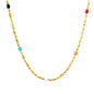 Wholesale Gold Tone Colorful Gem Necklace Vivid Touch