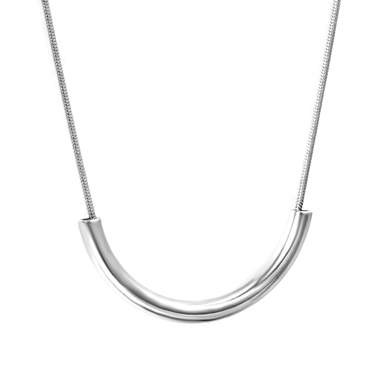 Bulk Stainless Steel Arc - shaped Necklace Modern Style