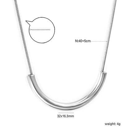 Bulk Stainless Steel Arc - shaped Necklace Modern Style