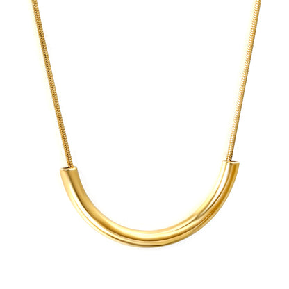 Bulk Stainless Steel Arc - shaped Necklace Modern Style