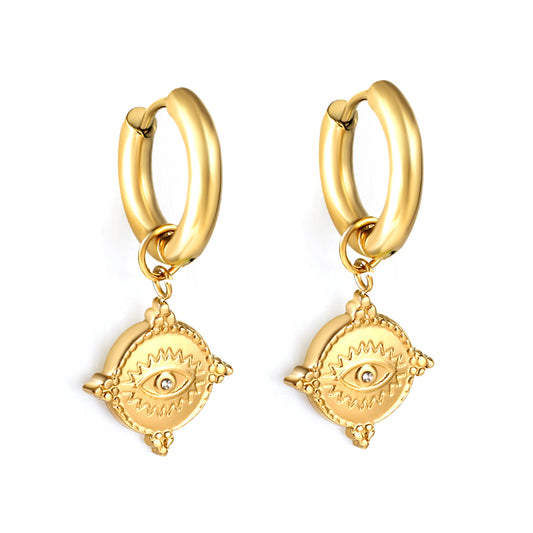 Wholesale Evil Eye Hoop Earrings Mysterious Style