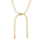 Wholesale Stainless Steel Contemporary Double Pearl Snake Chain Necklace
