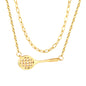 Bulk Waterproof PVD Gold Multi-Chain Tennis Racket Necklace