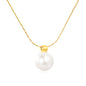 Wholesale Waterproof PVD Gold Single Large Pearl Pendant Necklace