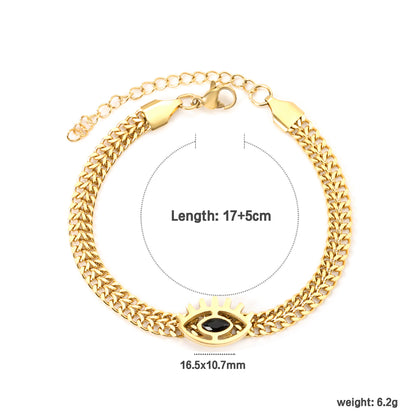 Bulk Stainless Steel Celestial Eye Pendant Wide Bracelet