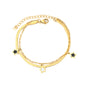 Wholesale 18K Gold Plated Celestial Star Dual Chain Bracelet