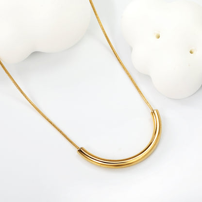 Bulk Stainless Steel Arc - shaped Necklace Modern Style